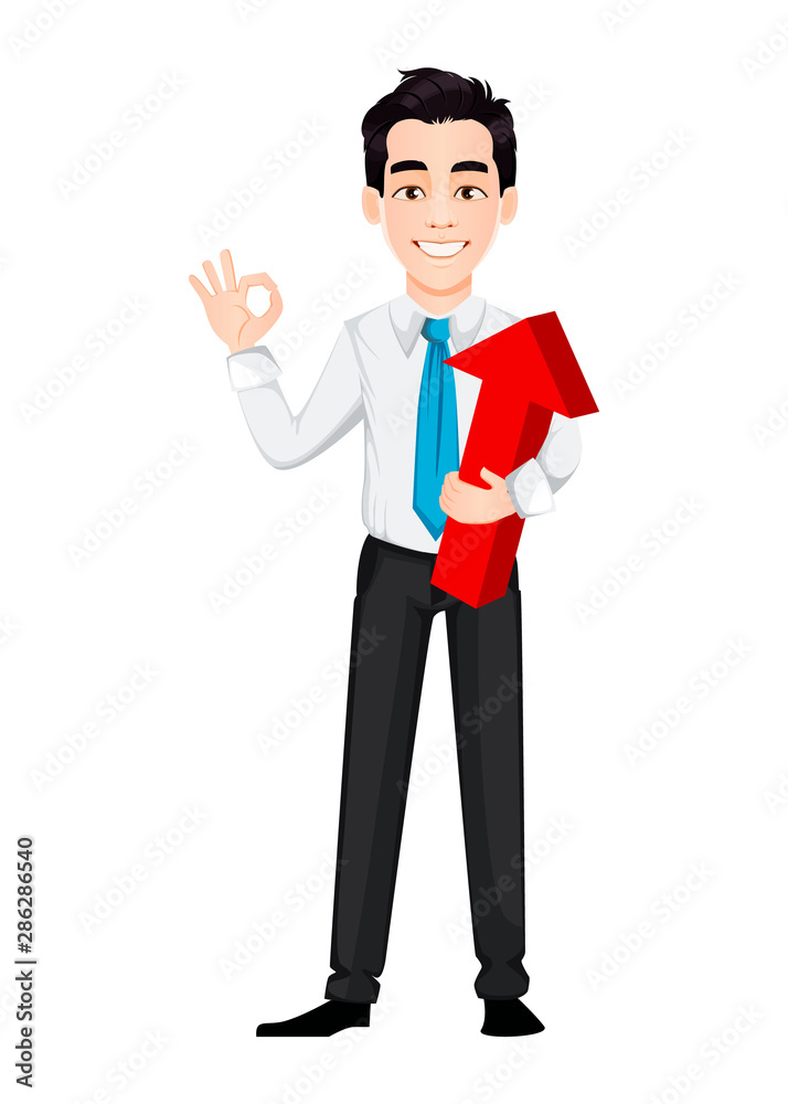 Handsome businessman cartoon character Handsome businessman cartoon character