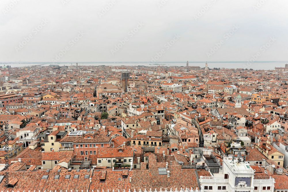 Aussicht vom Campanile, Richtung Lido, Venedig, Venetien, Italien, Europa