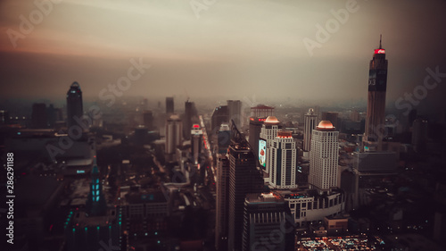 Central embassy mall and Ploenchit views from above, in Bangkok Thailand photo