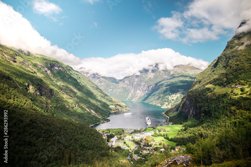 Mountain landscape of Geiranger in Norway © Mathilda