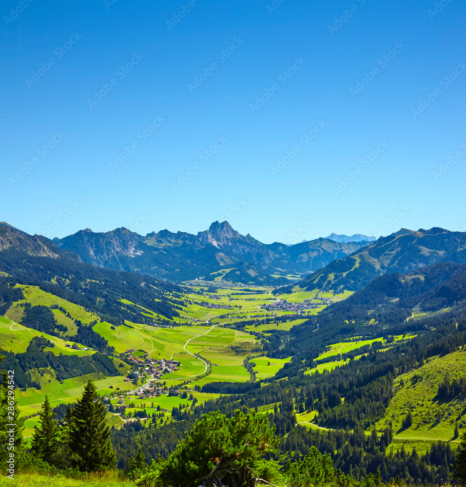 View of the “Tannheimer valley“ in Austria.