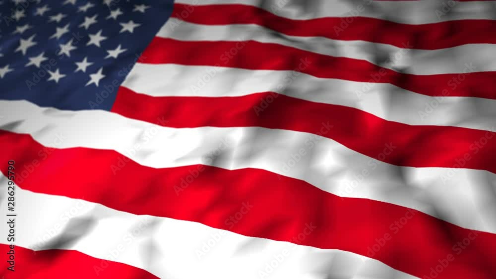 Animation waving flag of United States Animation waving flag of United States