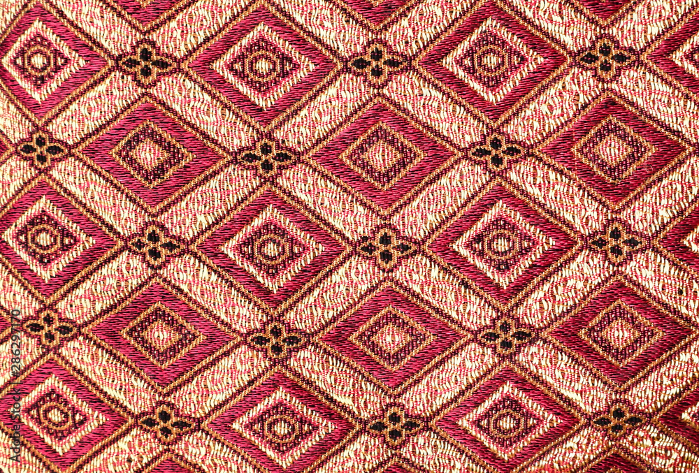 thai silk handcraft peruvian style rug surface close up More this motif & more textiles peruvian stripe beautiful background tapestry persian nomad detail pattern farabic fashionable textile.