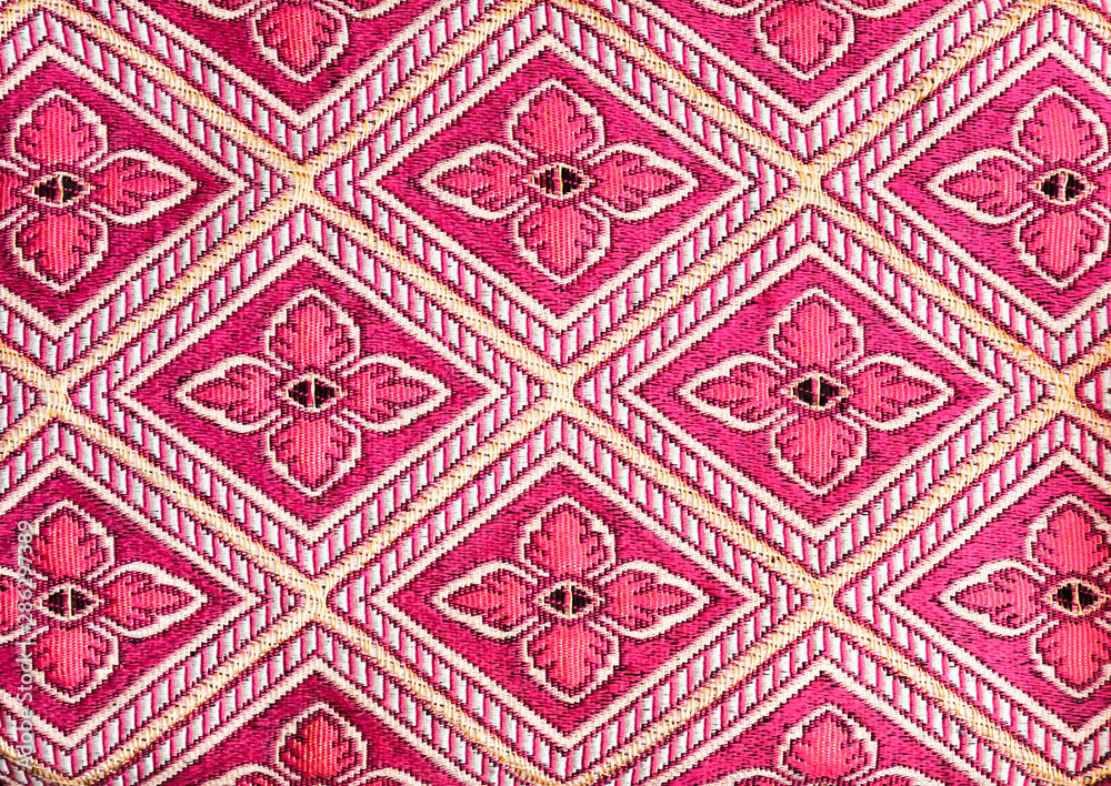 thai silk handcraft peruvian style rug surface close up More this motif & more textiles peruvian stripe beautiful background tapestry persian nomad detail pattern farabic fashionable textile.