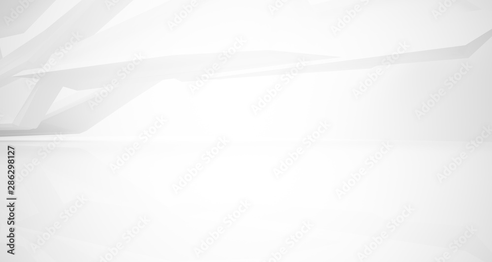 White smooth abstract architectural background. 3D illustration and rendering White smooth abstract architectural background. 3D illustration and rendering