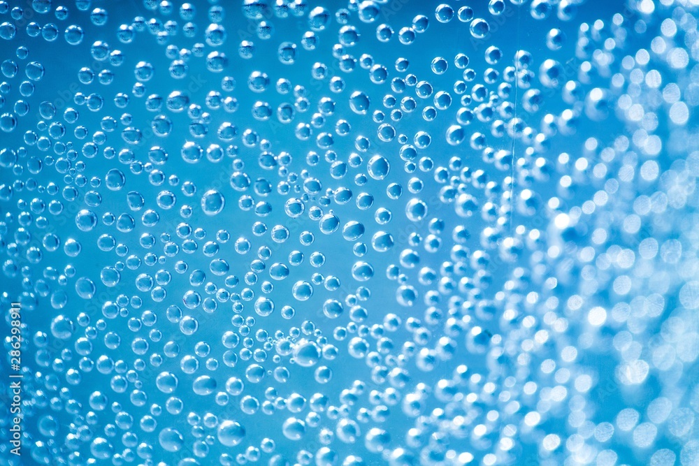 Droplets on a glass surface Droplets on a glass surface