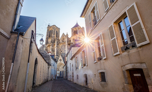 The old town center of Bourges and the cathedral photo