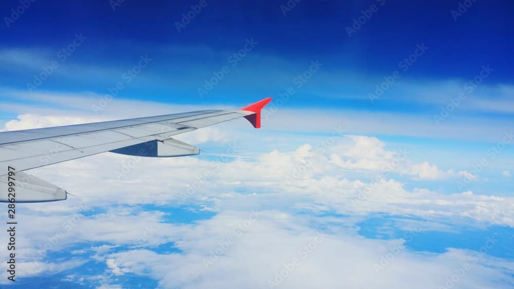 Airplane wing from window Airplane wing from window