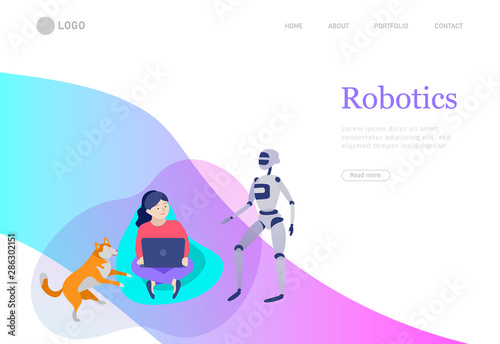 Landing page with Happy school children performing various activities