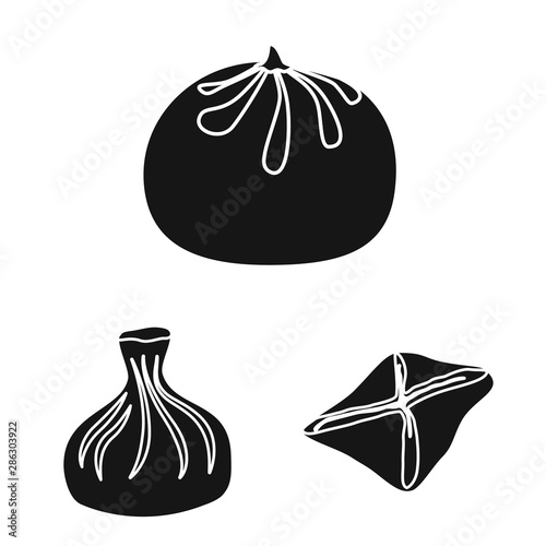 Isolated object of cuisine and appetizer sign. Collection of cuisine and food stock symbol for web.