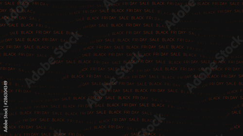 Vector text wave background. Black Friday Sale text. Warped text strings for backdrop of you design. Black Friday texture.