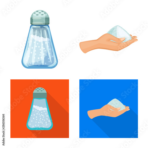 Vector design of cooking and sea logo. Set of cooking and baking vector icon for stock.