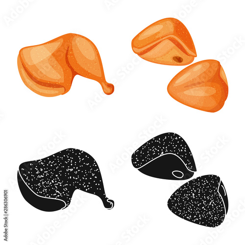 Vector design of product and poultry symbol. Collection of product and agriculture stock symbol for web.