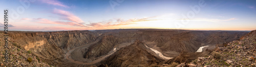 Panorama of the Fish River Canyon in Namibia