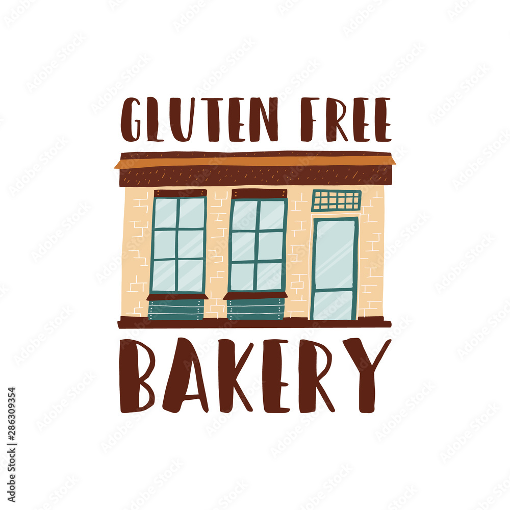bright poster written gluten free bakery cartoon bright poster written gluten free bakery cartoon