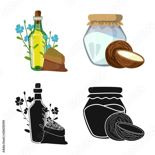 Vector design of healthy and vegetable symbol. Set of healthy and agriculture stock symbol for web.