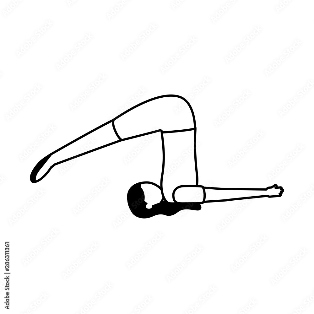 Girl doing yoga pose vector design Girl doing yoga pose vector design