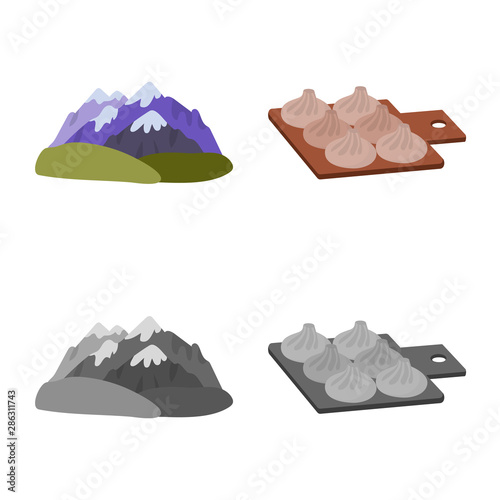 Vector design of culture and sightseeing symbol. Set of culture and originality stock vector illustration.