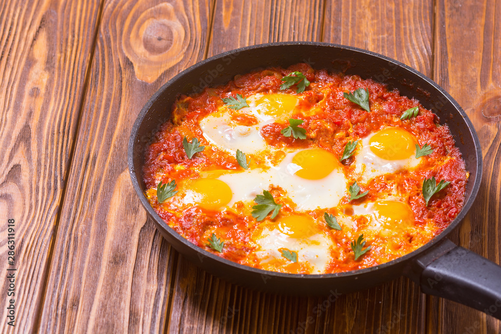 Traditional Israel food Shakshuka Traditional Israel food Shakshuka