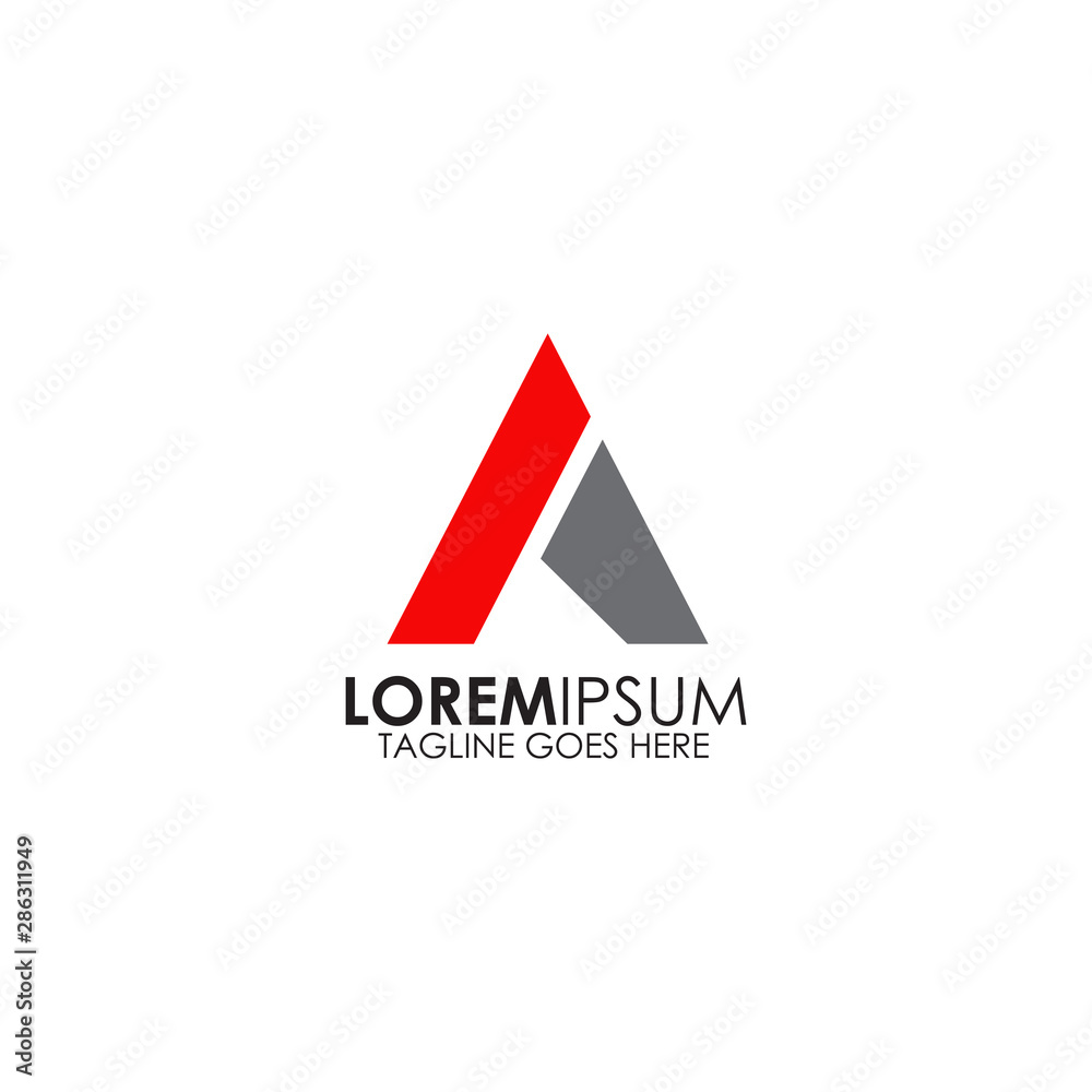 A letter icon logo design vector template