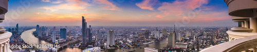 Bangkok street views by night in Thailand © pierrick
