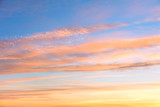 Gentle colors of Sunrise sundown sky with  soft clouds