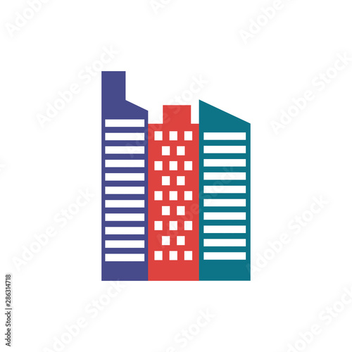 Isolated city vector design