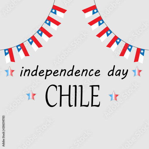 flags drawn for the celebration of September 18th