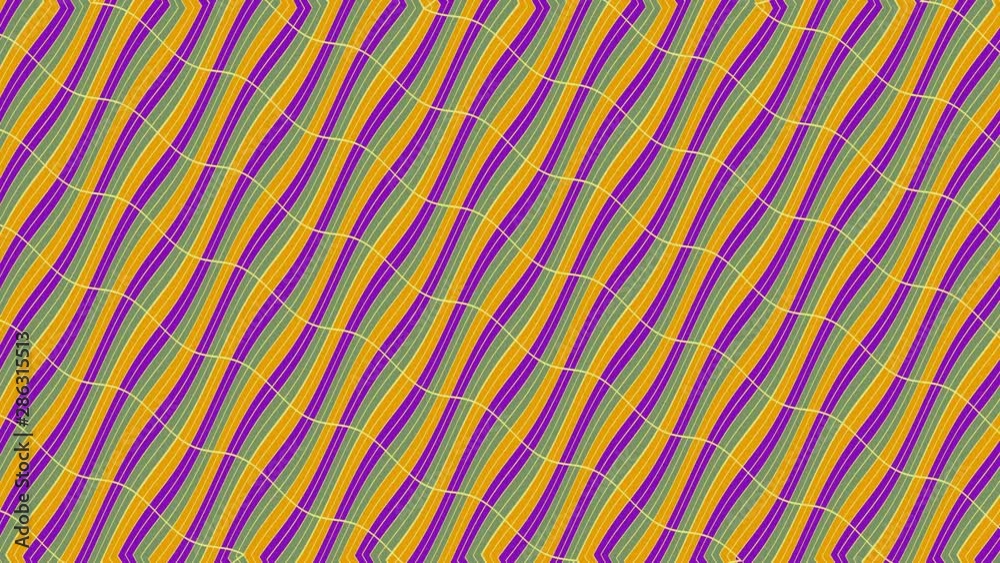 Graphic 2D video pattern with wave effect, which rotates to the left