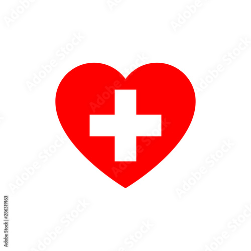 Flag of Switzerland heart silhouette