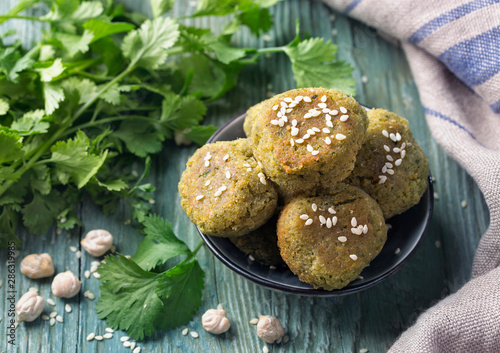 Homemade chickpeas falafel photo