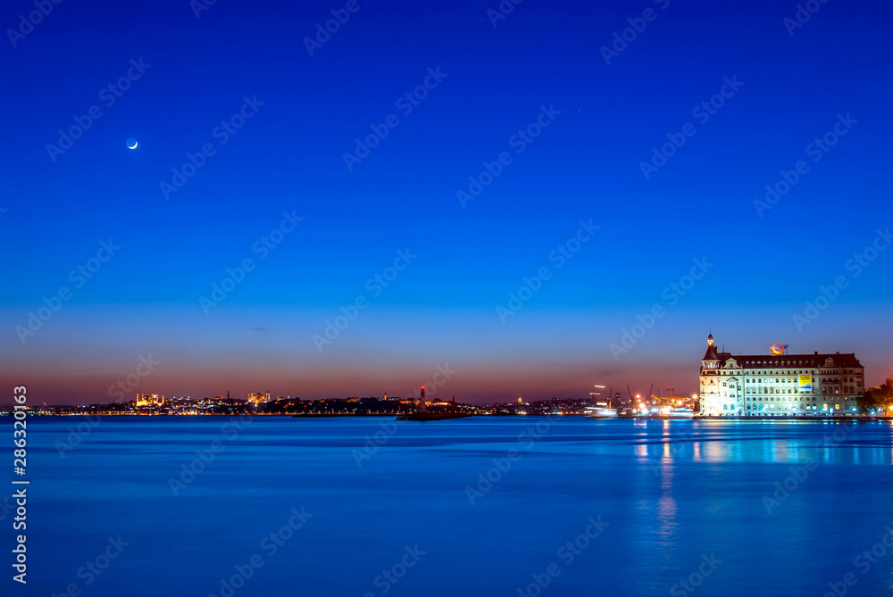 Fototapeta premium Istanbul, Turkey, 26 May 2009: Haydarpasa Train Station, Kadikoy.