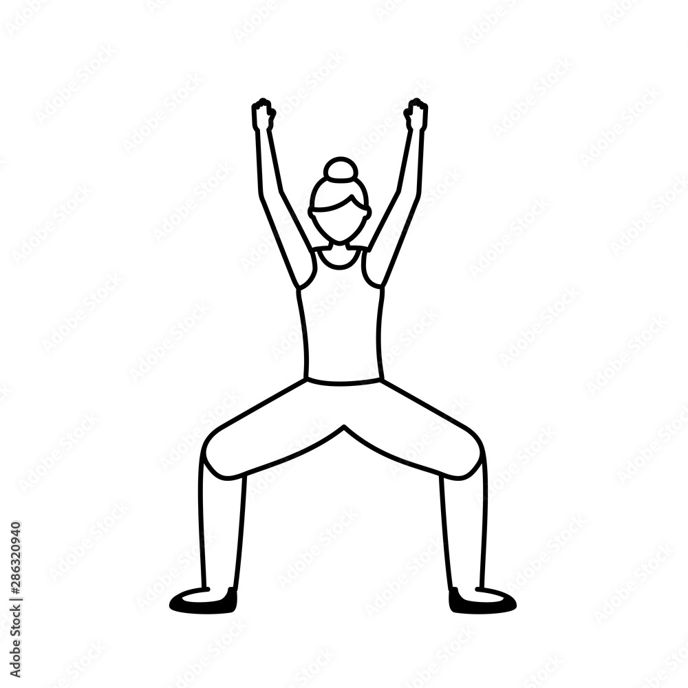 Girl doing yoga pose vector design Girl doing yoga pose vector design