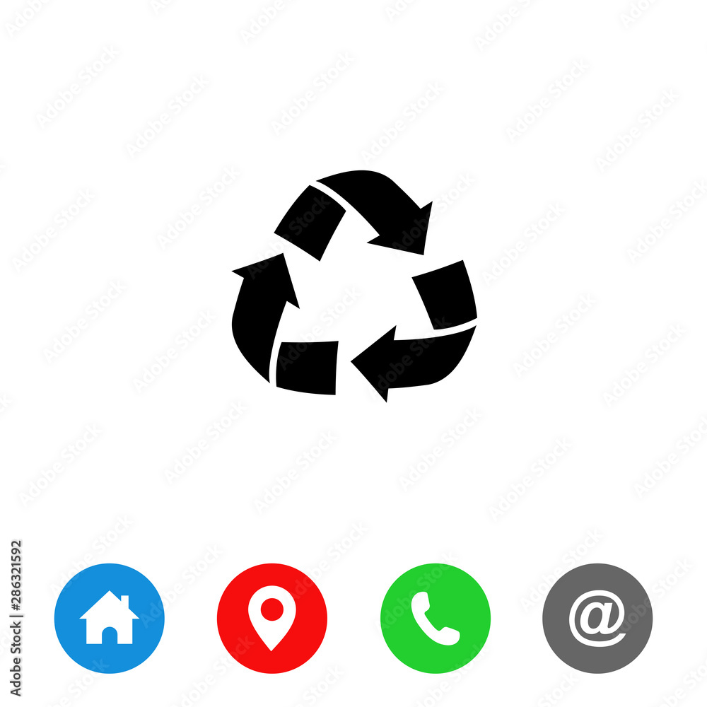 Recycle sign icon symbol vector Recycle sign icon symbol vector