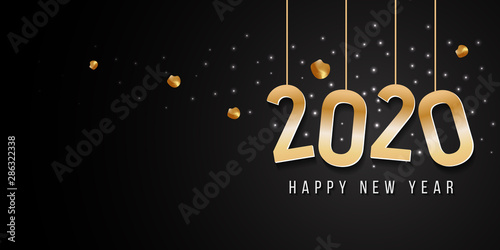 2020 New Year. 2020 Happy New Year greeting card. 2020 Happy New Year background.