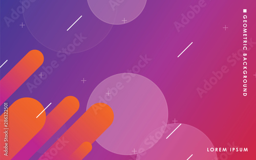 Purple gradient abstract circle geometric background