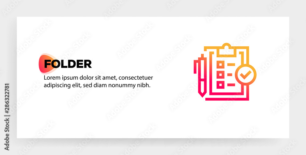 Fototapeta premium FOLDER ICON CONCEPT