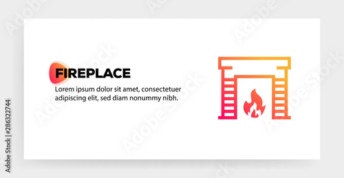 FIREPLACE ICON CONCEPT