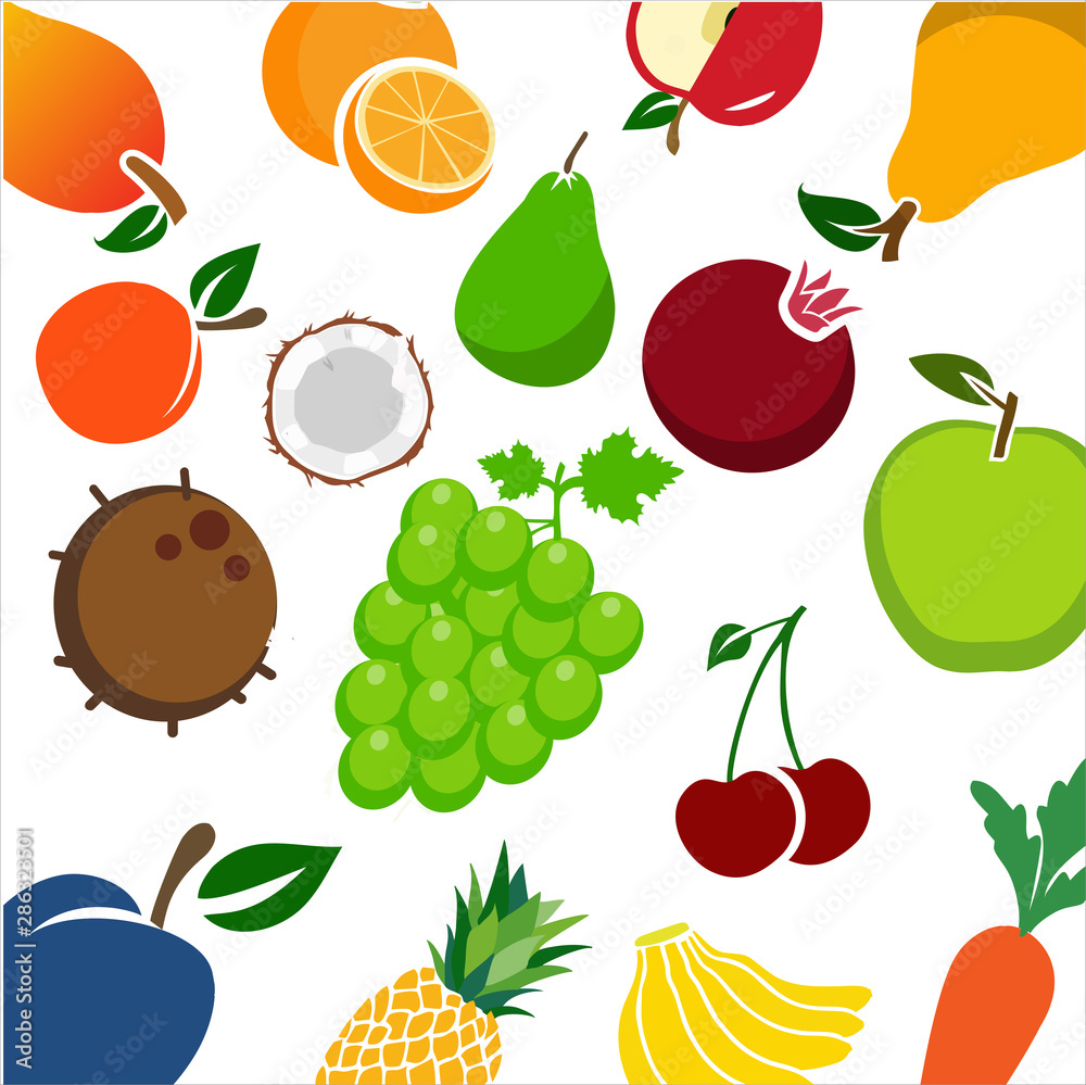 fruit background seamless vector pattern. Texture for wallpapers, pattern fills, web page backgrounds fruit background seamless vector pattern. Texture for wallpapers, pattern fills, web page backgrounds