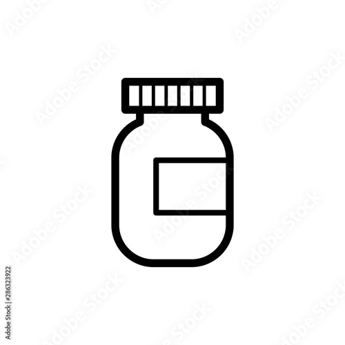 Capsule bottle icon design trendy