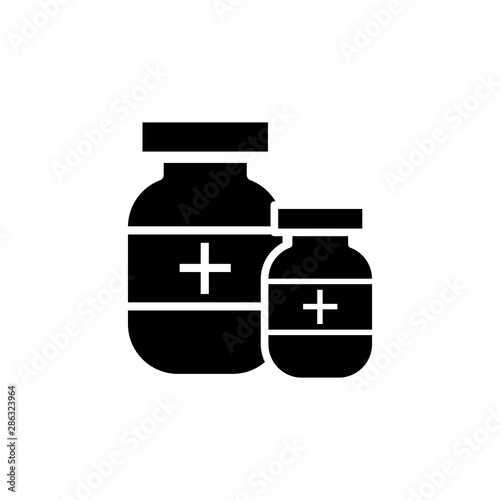 Capsule bottle icon design trendy