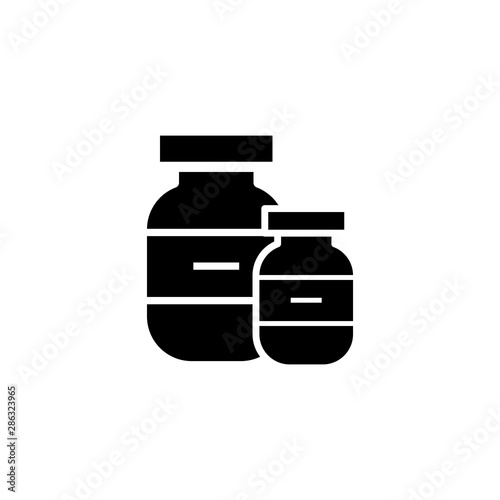 Capsule bottle icon design trendy