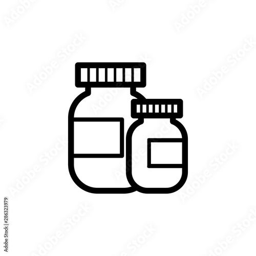 Capsule bottle icon design trendy