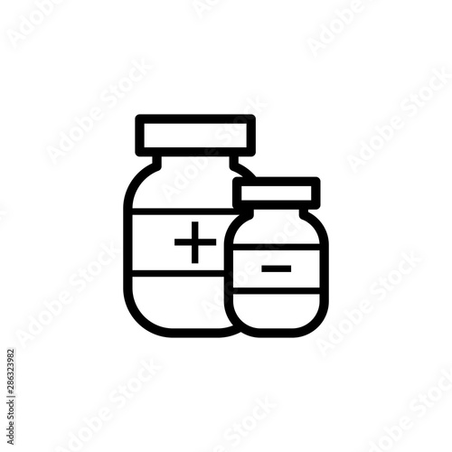 Capsule bottle icon design trendy