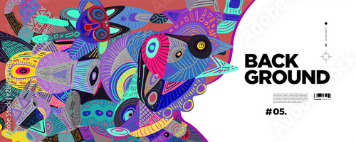 Colorful Abstract Banner Template with Dummy Text for Web Design, Landing page, and Print Material.