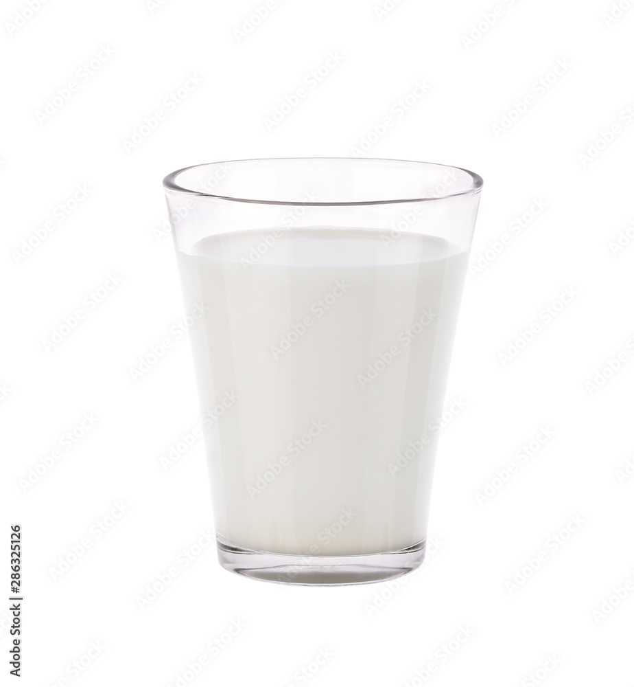 glass of milk on white background glass of milk on white background