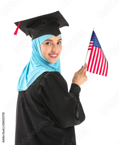 Muslim female graduate with...