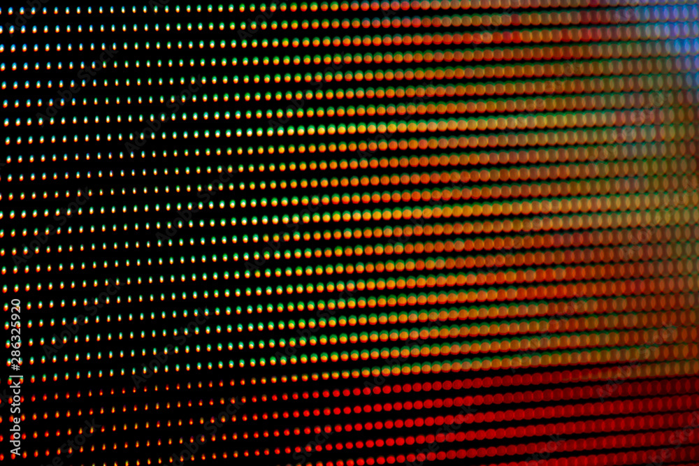 RGB LED Pixel Pitch - Red Green Blue - Color Mixing LEDS. Perspective view SMD Technology. Display Colors Panel RGB LED Pixel Pitch - Red Green Blue - Color Mixing LEDS. Perspective view SMD Technology. Display Colors Panel
