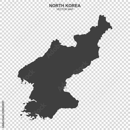 vector map of North Korea on transparent background
