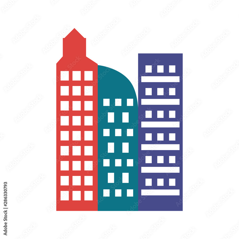 Isolated city vector design